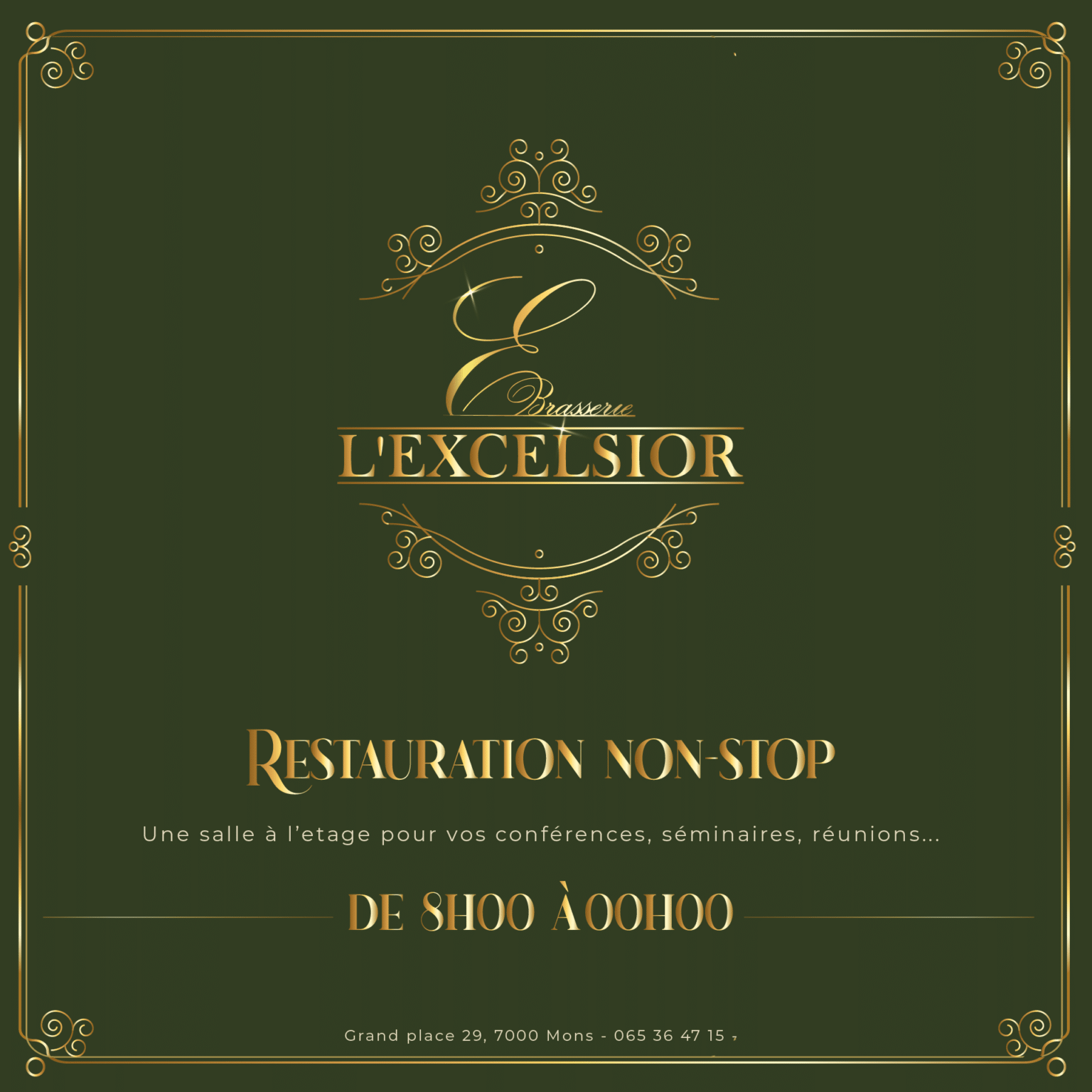 Carte du restaurant L'Excelsior - Page 1