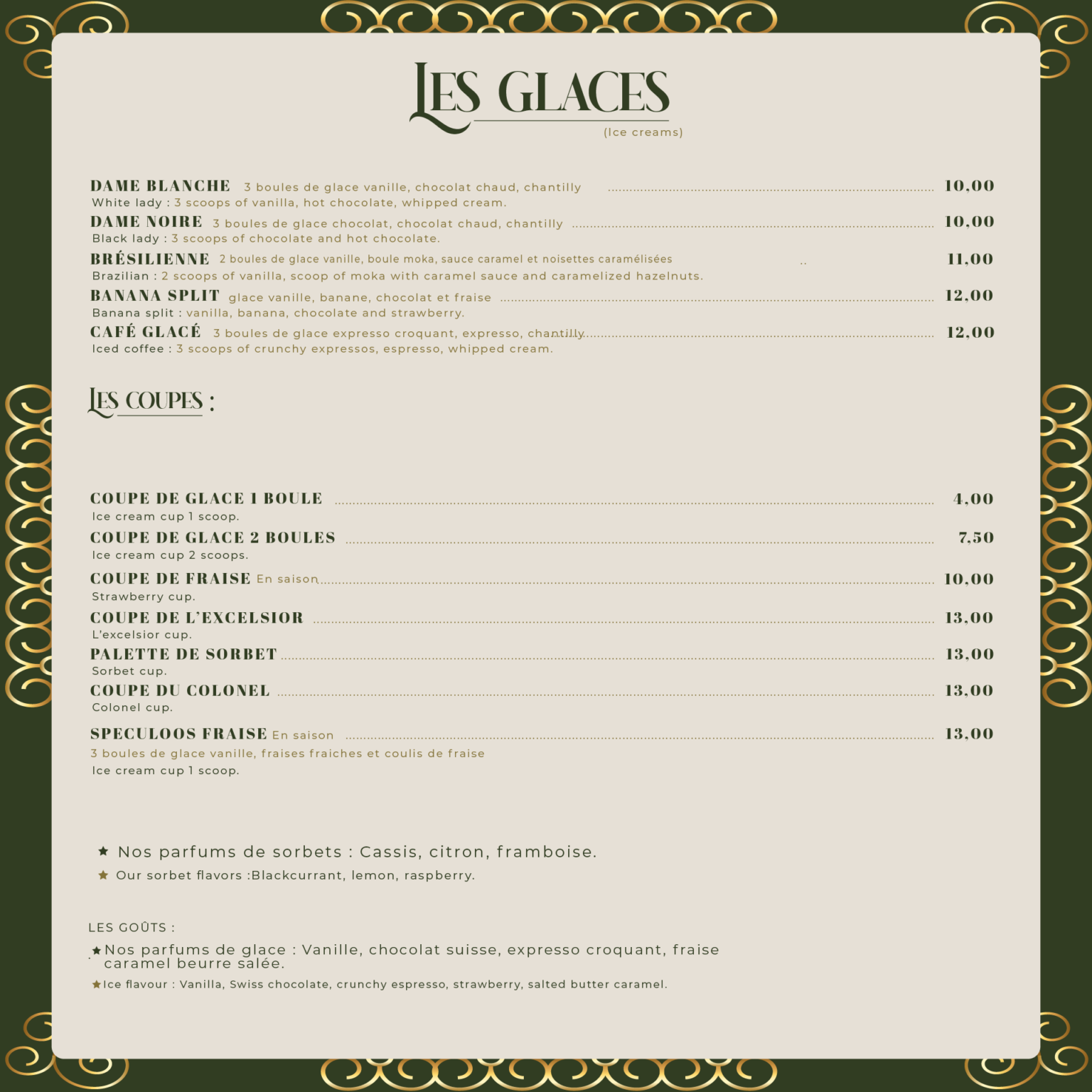 Carte du restaurant L'Excelsior - Page 13