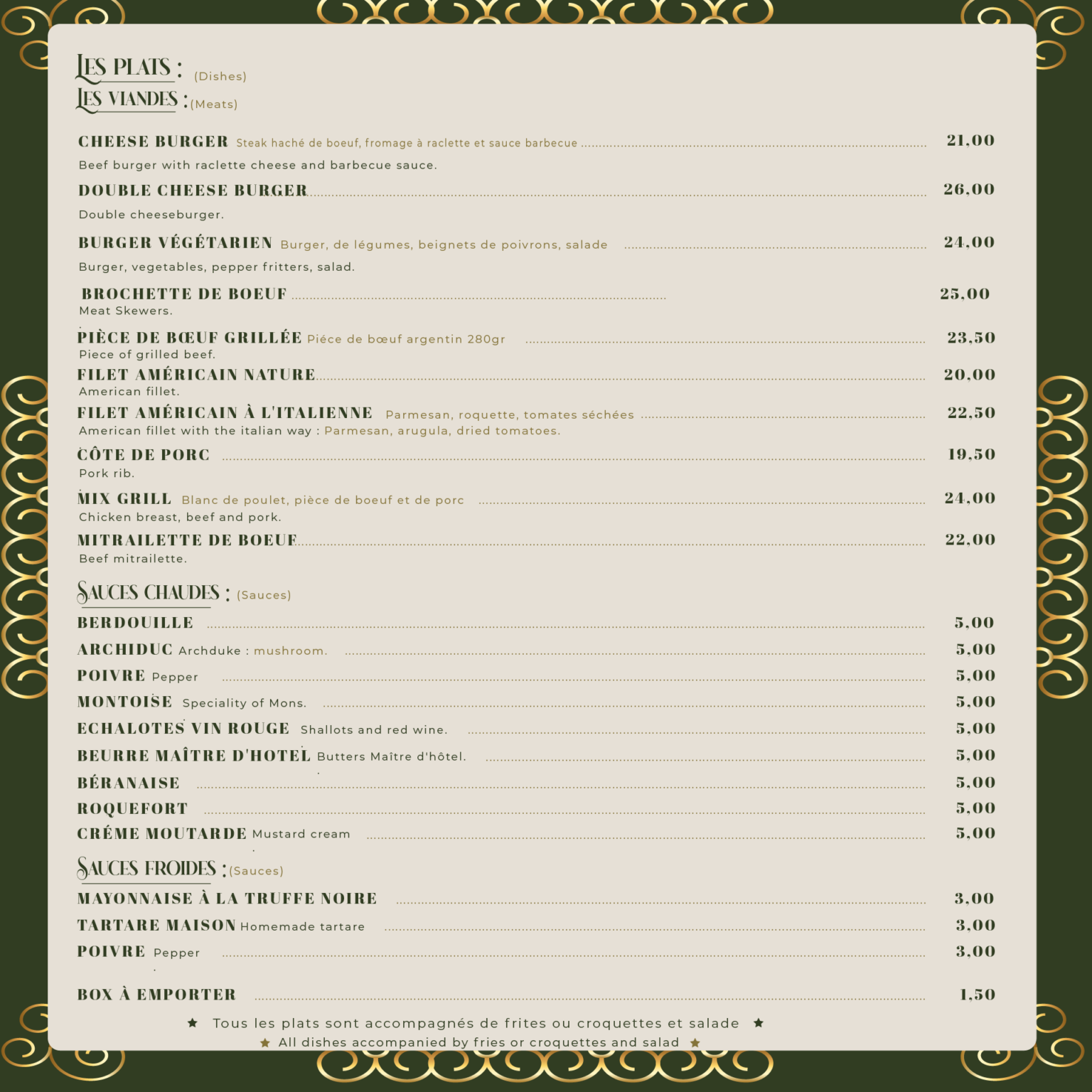 Carte du restaurant L'Excelsior - Page 18