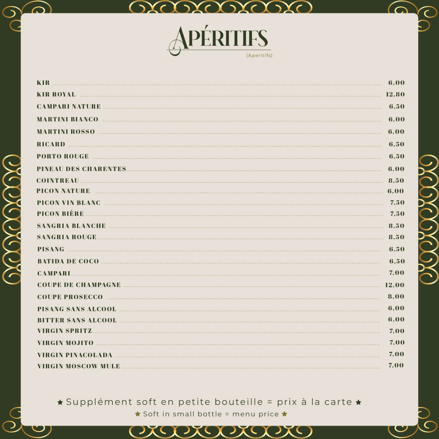 Carte du restaurant L'Excelsior - Page 4