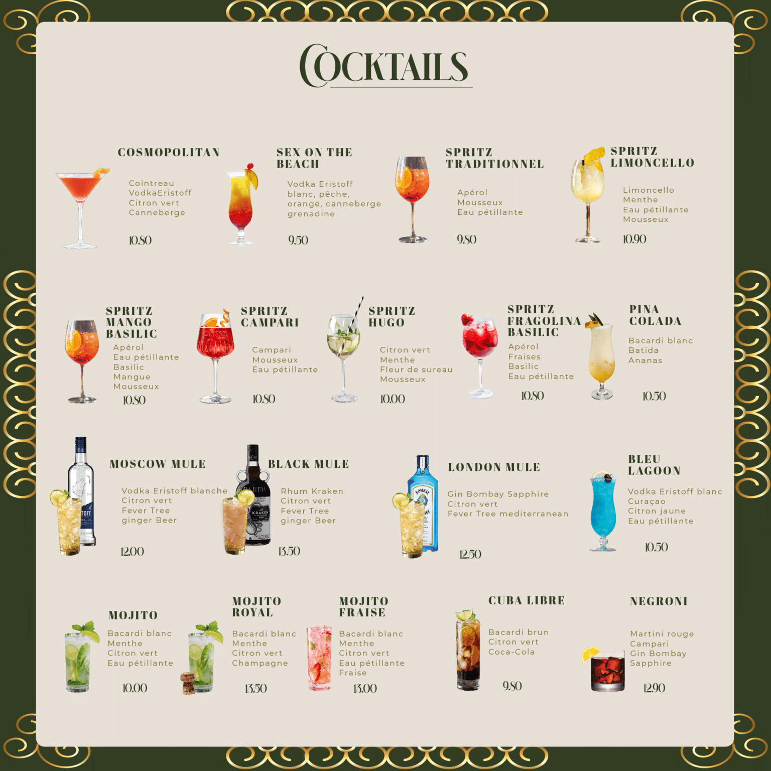 Carte du restaurant L'Excelsior - Page 6