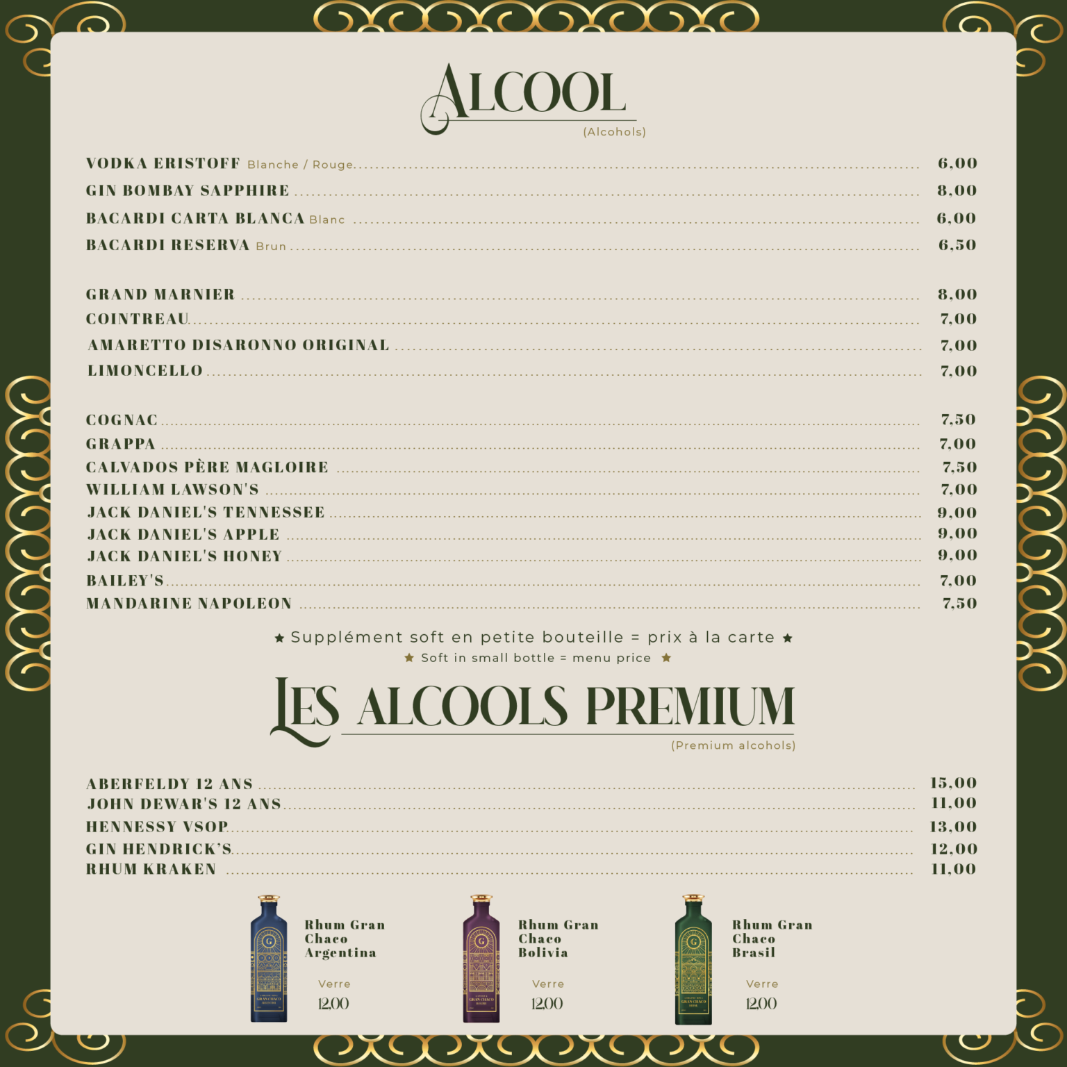 Carte du restaurant L'Excelsior - Page 8